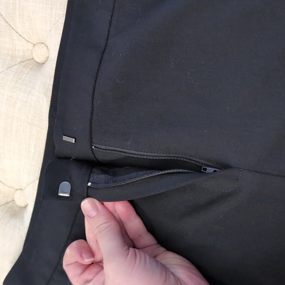 Lafayette 148 Black Wool Classic Straight Leg Trouser Sz 10 - Picture 5 of 8